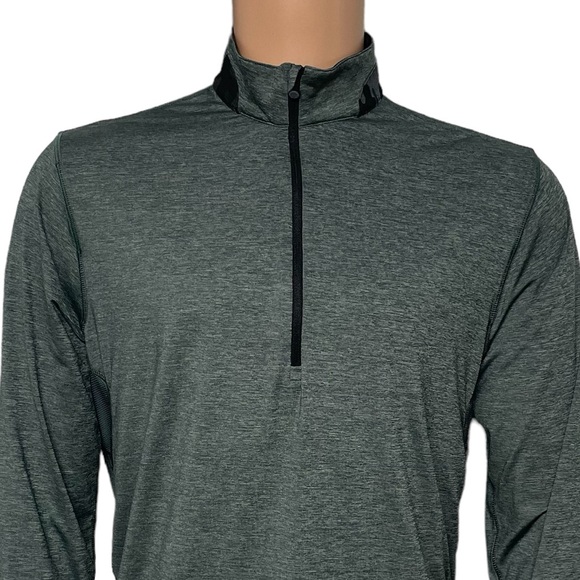 Greyson Men’s Dark Gray Heather M Guide Sport Quarter Zip Embroidered*** - Picture 2 of 13
